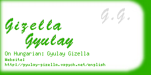 gizella gyulay business card